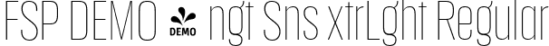 FSP DEMO - ngt Sns xtrLght Regular font - Fontspring-DEMO-anguitasans-extralight.otf