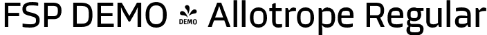 FSP DEMO - Allotrope Regular font - Fontspring-DEMO-allotrope-regular.otf