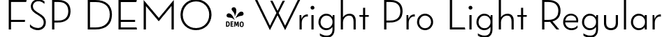 FSP DEMO - Wright Pro Light Regular font - Fontspring-DEMO-wrightpro-light.otf