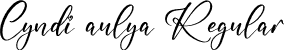 Cyndi aulya Regular font - cyndiaulya-k72px.otf