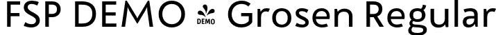 FSP DEMO - Grosen Regular font - Fontspring-DEMO-grosen.otf