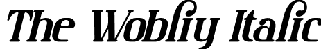 The Wobliy Italic font - the-wobliy-italic.otf