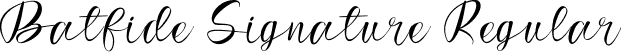 Batfide Signature Regular font - BatfideSignature-L39K3.ttf