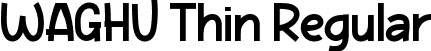 WAGHU Thin Regular font - WAGHUThin.ttf