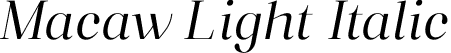 Macaw Light Italic font - MacawFreebie-LightItalic.otf
