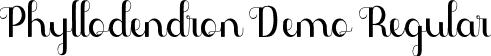 Phyllodendron Demo Regular font - Phyllodendron Demo.ttf