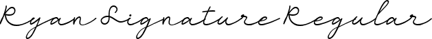 Ryan Signature Regular font - RyanSignature-w1W6w.ttf