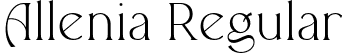 Allenia Regular font - allenia-regular-free.otf