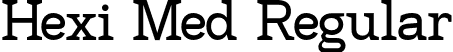 Hexi Med Regular font - HexiMedium-z8xwX.otf