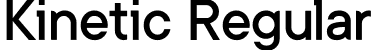 Kinetic Regular font - Kinetic Regular.otf