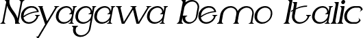 Neyagawa Demo Italic font - NeyagawaDemoItalic.ttf