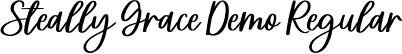 Steally Grace Demo Regular font - Steally Grace Demo.ttf