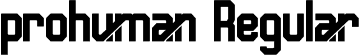 prohuman Regular font - prohuman-ywadv.ttf