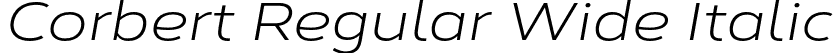 Corbert Regular Wide Italic font - corbertwide-regularitalic.otf