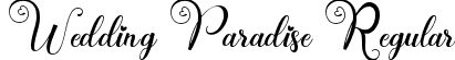 Wedding Paradise Regular font - Wedding Paradise.otf