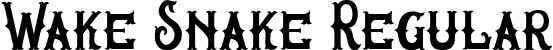 Wake Snake Regular font - Wake Snake Free Trial.ttf