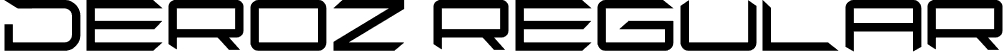 deroz Regular font - deroz.ttf