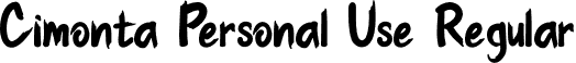 Cimonta Personal Use Regular font - Cimonta Personal Use.otf