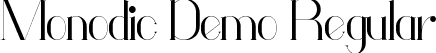 Monodic Demo Regular font - MonodicDemoRegular.ttf