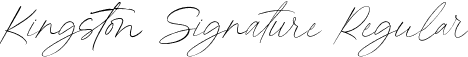 Kingston Signature Regular font - Kingston Signature.otf