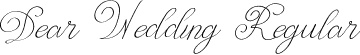 Dear Wedding Regular font - DearWedding.ttf