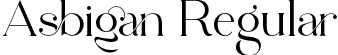 Asbigan Regular font - asbigan-4bvvb.ttf