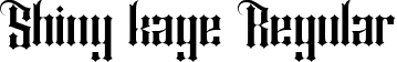 Shiny kage Regular font - Shiny kage.ttf