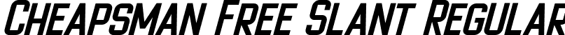 Cheapsman Free Slant Regular font - Cheapsman Slant.ttf