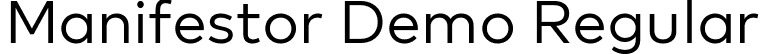 Manifestor Demo Regular font - manifestor-demo.ttf