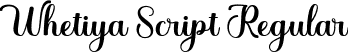 Whetiya Script Regular font - Whetiyascript-MVJEe.ttf