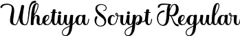 Whetiya Script Regular font - Whetiyascript-rgmWO.otf