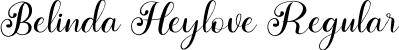 Belinda Heylove Regular font - Belinda Heylove.ttf