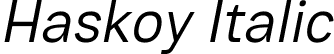 Haskoy Italic font - Haskoy-Italic[wght].ttf