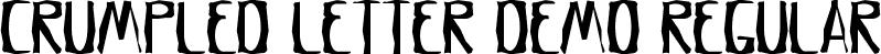 Crumpled Letter Demo Regular font - CrumpledLetterDemoRegular.ttf