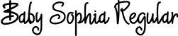 Baby Sophia Regular font - Baby Sophia Regular.ttf