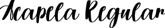 Acapela Regular font - Acapela.ttf