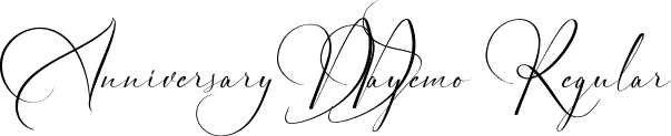 Anniversary Day Demo Regular font - AnniversaryDayDemoRegular.ttf