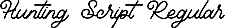 Hunting Script Regular font - Hunting Script.otf