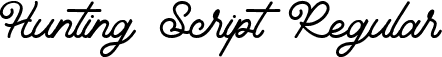 Hunting Script Regular font - Hunting Script.ttf