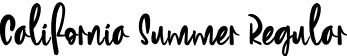 California Summer Regular font - CaliforniaSummer.otf