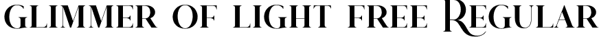 glimmer of light free Regular font - glimmer of light free.otf