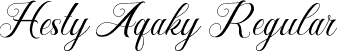 Hesty Aqaky Regular font - HestyAqakyRegular.ttf