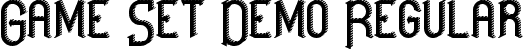 Game Set Demo Regular font - GameSetDemoRegular.ttf