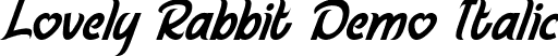 Lovely Rabbit Demo Italic font - LovelyRabbitDemoItalic.ttf