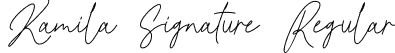 Kamila Signature Regular font - KamilaSignature-RpwoM.otf