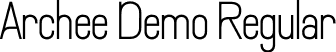 Archee Demo Regular font - ArcheeDemo.otf