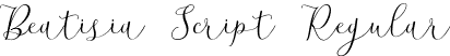 Beatisia Script Regular font - beatisiascript-mvrbn.otf