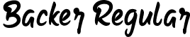 Backer Regular font - BackerRegular.ttf