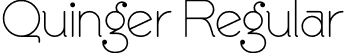 Quinger Regular font - Quinger-MVy5w.otf