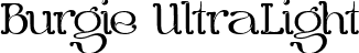 Burgie UltraLight font - BurgieUltralight-2Ordw.ttf